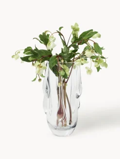 Vaso in vetro effetto colato Carliz, alt. 27 cm