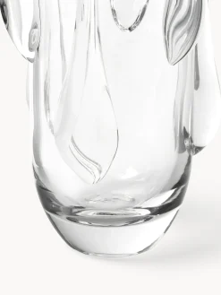 Vaso in vetro effetto colato Carliz, alt. 27 cm