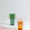 Vaso in vetro fatto a mano Boreale, alt. 21 cm