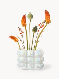 Vaso in vetro soffiato Bubble, alt. 18 cm