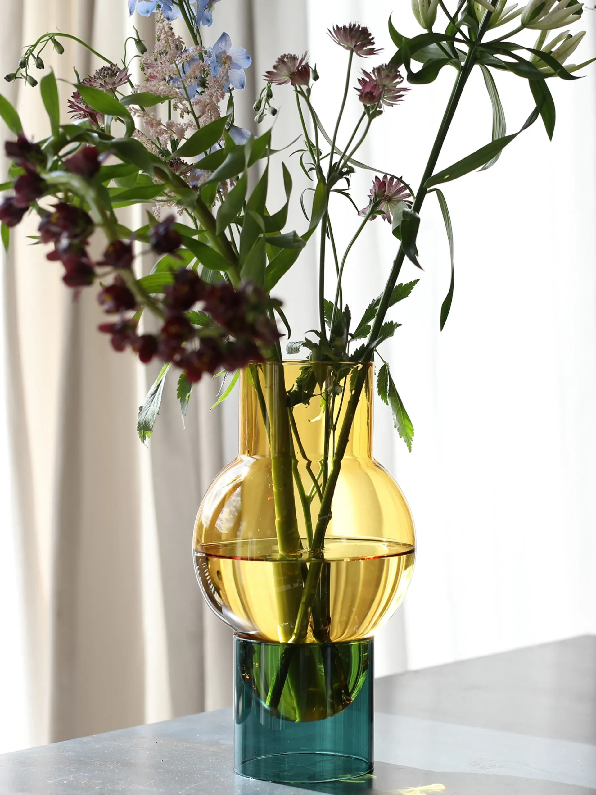 Vaso in vetro soffiato Bubble, alt. 27 cm