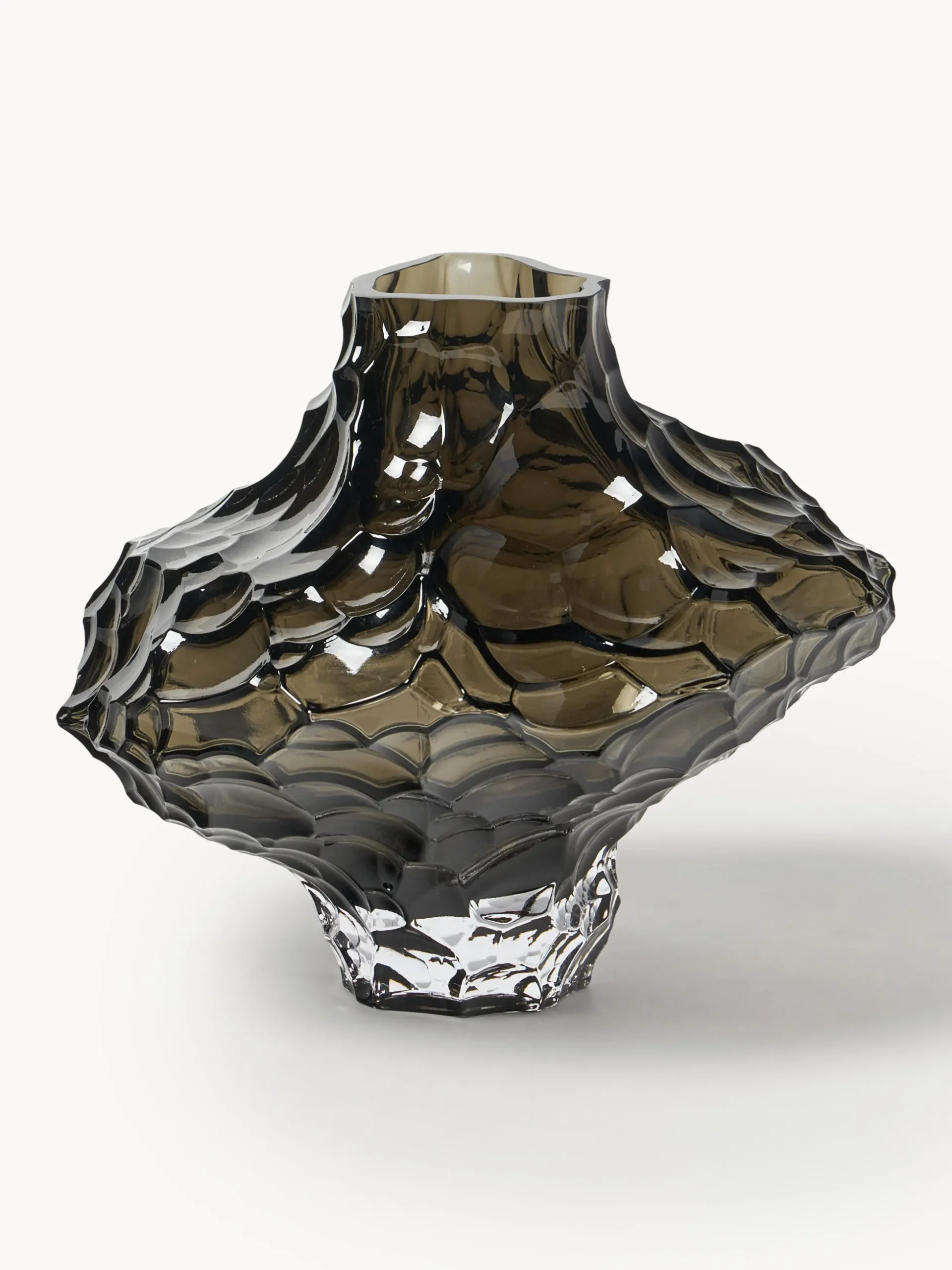 Vaso in vetro soffiato Canyon, alt. 23 cm