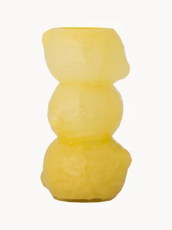 Vaso in vetro soffiato Limone, alt. 27 cm