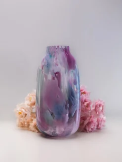 Vaso in vetro soffiato Meadows, alt. 26 cm