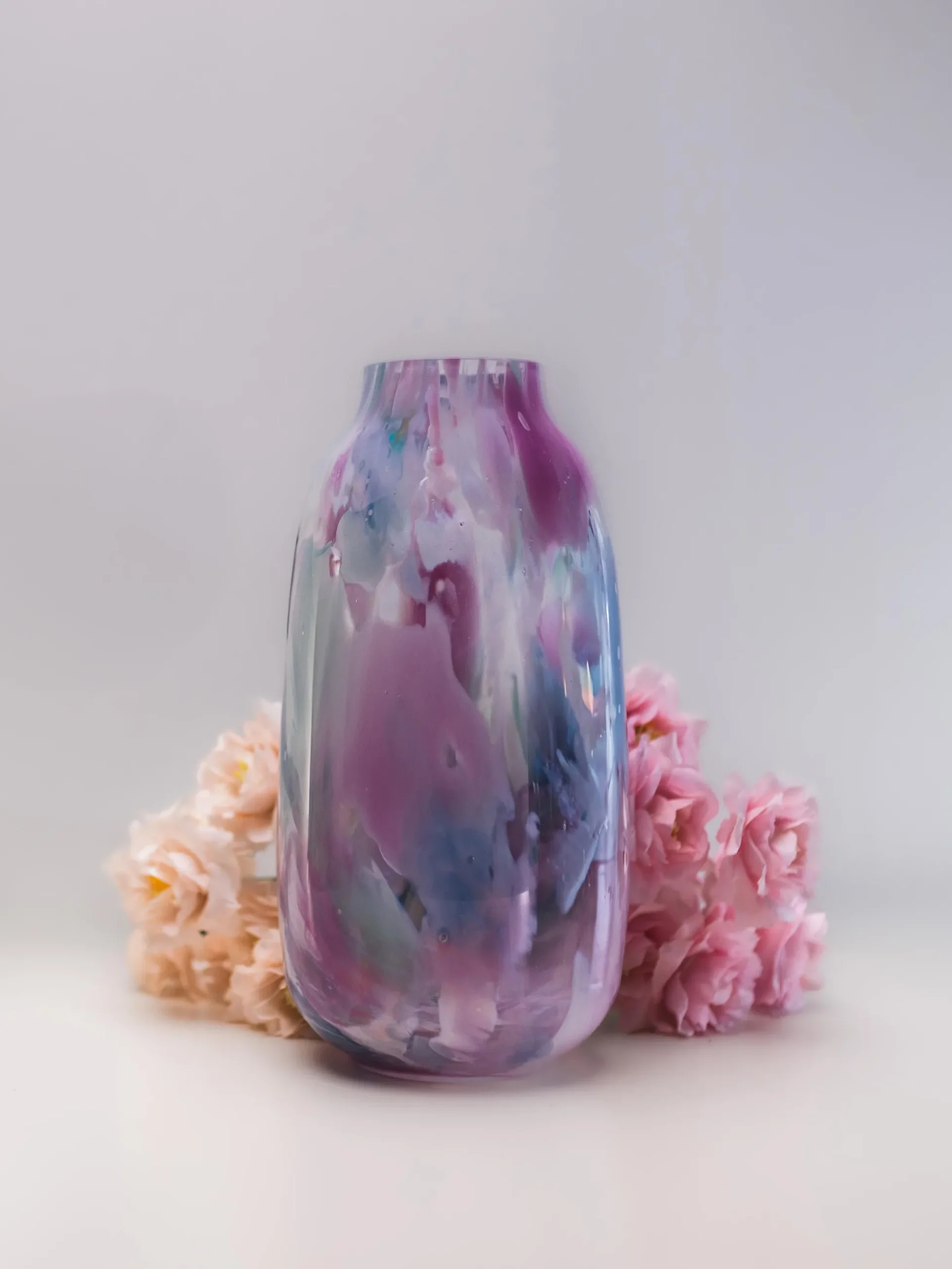 Vaso in vetro soffiato Meadows, alt. 26 cm