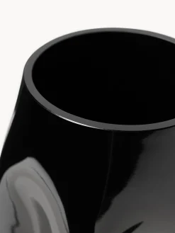 Vaso in vetro soffiato Obsidian, alt. 26 cm