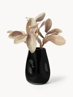 Vaso in vetro soffiato Obsidian, alt. 26 cm