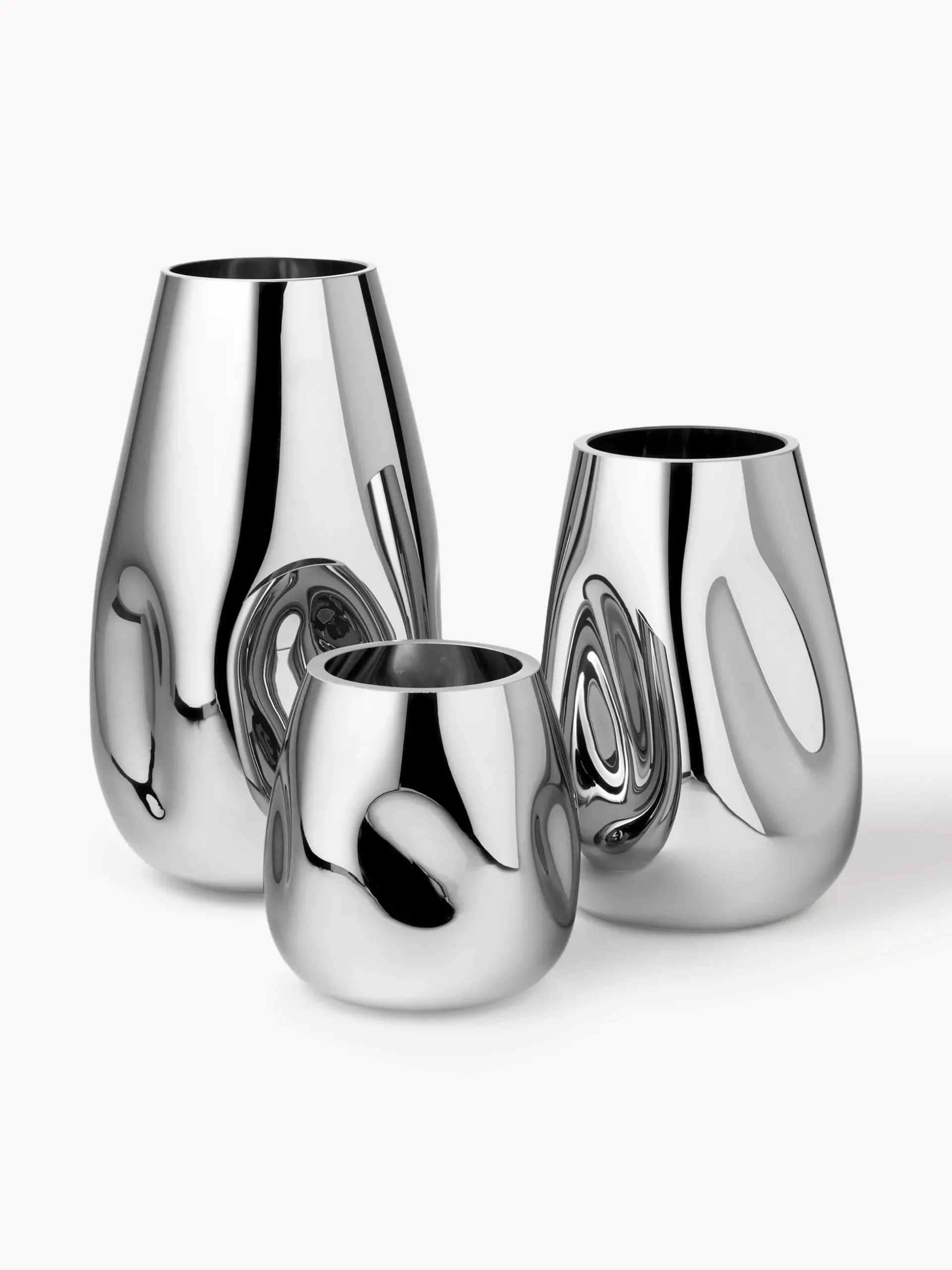 Vaso piccolo in vetro soffiato Mirror, alt. 17 cm