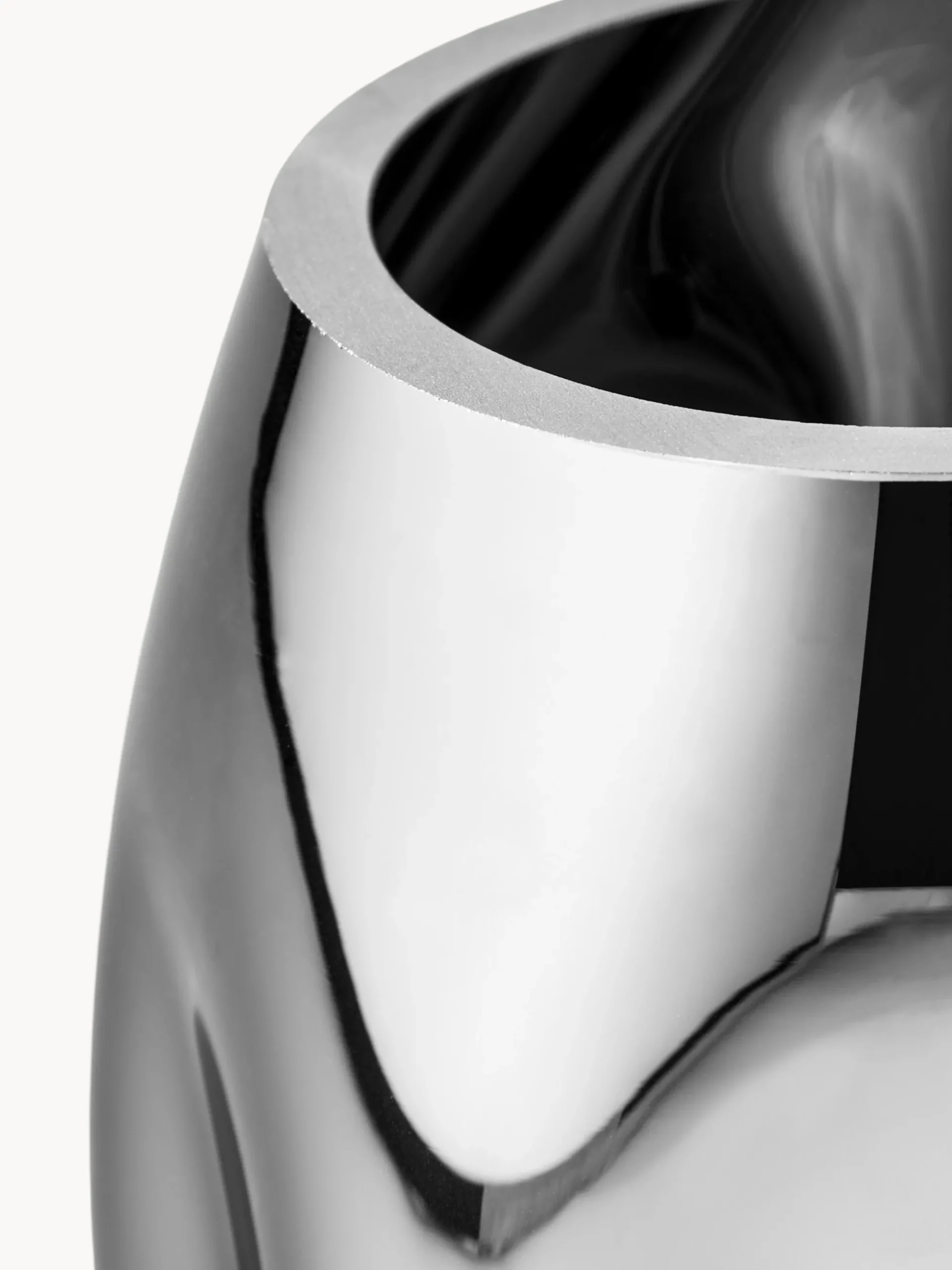 Vaso piccolo in vetro soffiato Mirror, alt. 17 cm