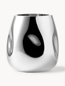 Vaso piccolo in vetro soffiato Mirror, alt. 17 cm