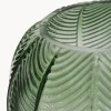 Vaso a sfera in vetro verde con base dorata Mickey, alt. 21 cm