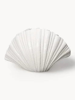 Vaso conchiglia grande di design bianco Shell, alt. 21 cm