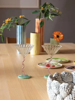 Vaso dipinto a mano in porcellana Ray, alt. 29 cm