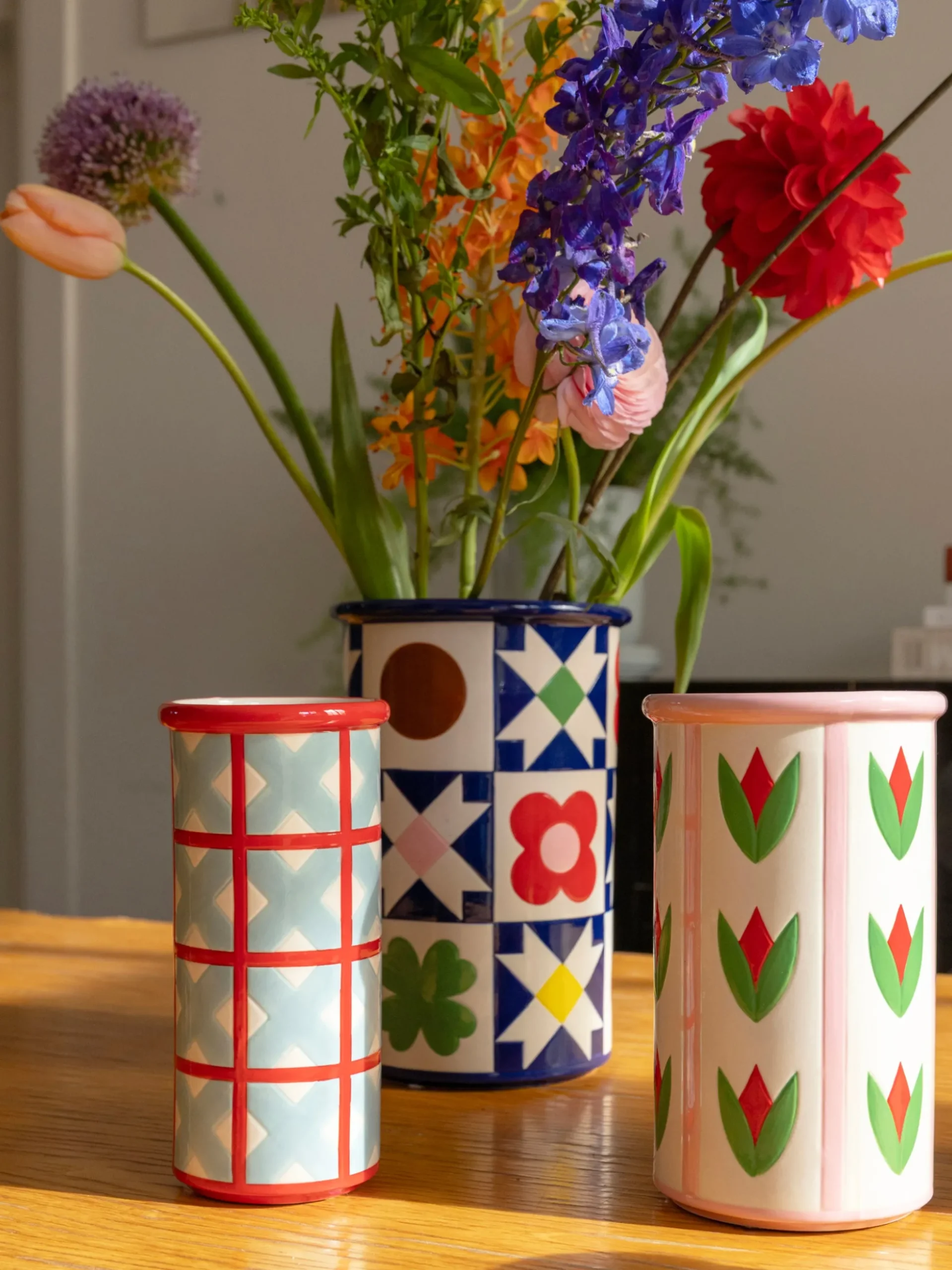 Vaso fatto a mano Patch, alt. 20 cm