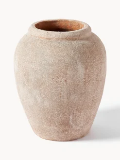 Vaso grande da terra con finitura sabbiata Leana, alt. 50 cm