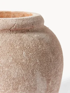 Vaso grande da terra con finitura sabbiata Leana, alt. 50 cm