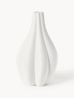 Vaso grande in porcellana con stampa 3D Sonata, alt. 40 cm