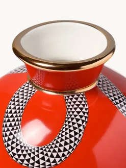 Vaso in porcellana con accenti dorati Eden, alt. 23 cm