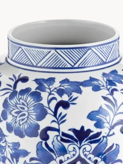 Vaso in porcellana con coperchio Annabelle, alt. 35 cm