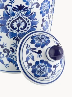 Vaso in porcellana con coperchio Annabelle, alt. 35 cm