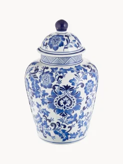 Vaso in porcellana con coperchio Annabelle, alt. 35 cm