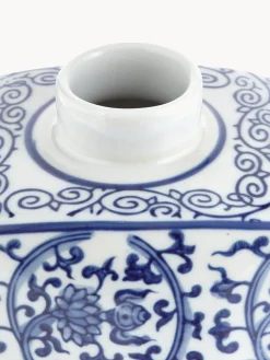 Vaso in porcellana con coperchio Ella, alt. 17 cm