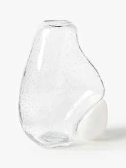 Vaso in vetro con bolle d'aria Nicky, alt. 30 cm