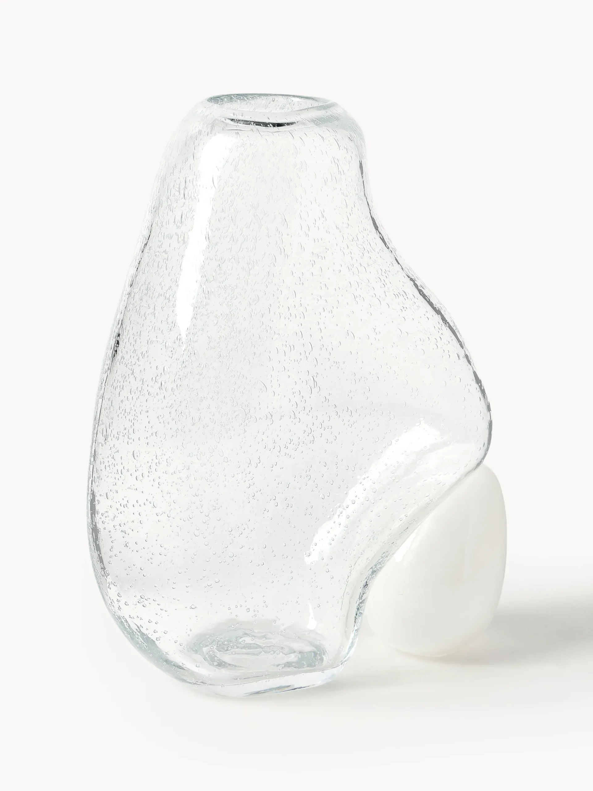Vaso in vetro con bolle d'aria Nicky, alt. 30 cm