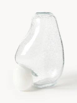 Vaso in vetro con bolle d'aria Nicky, alt. 30 cm