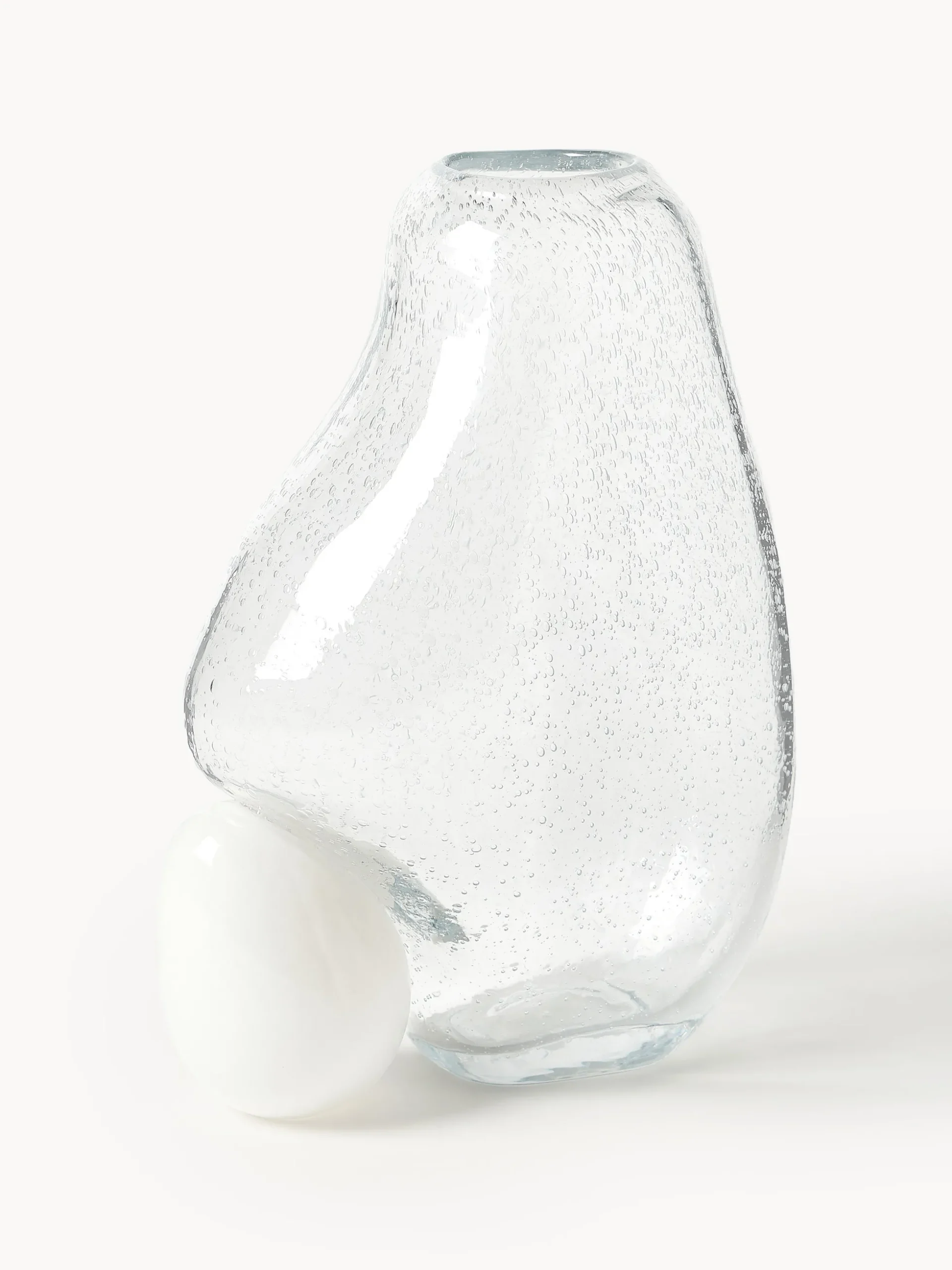 Vaso in vetro con bolle d'aria Nicky, alt. 30 cm