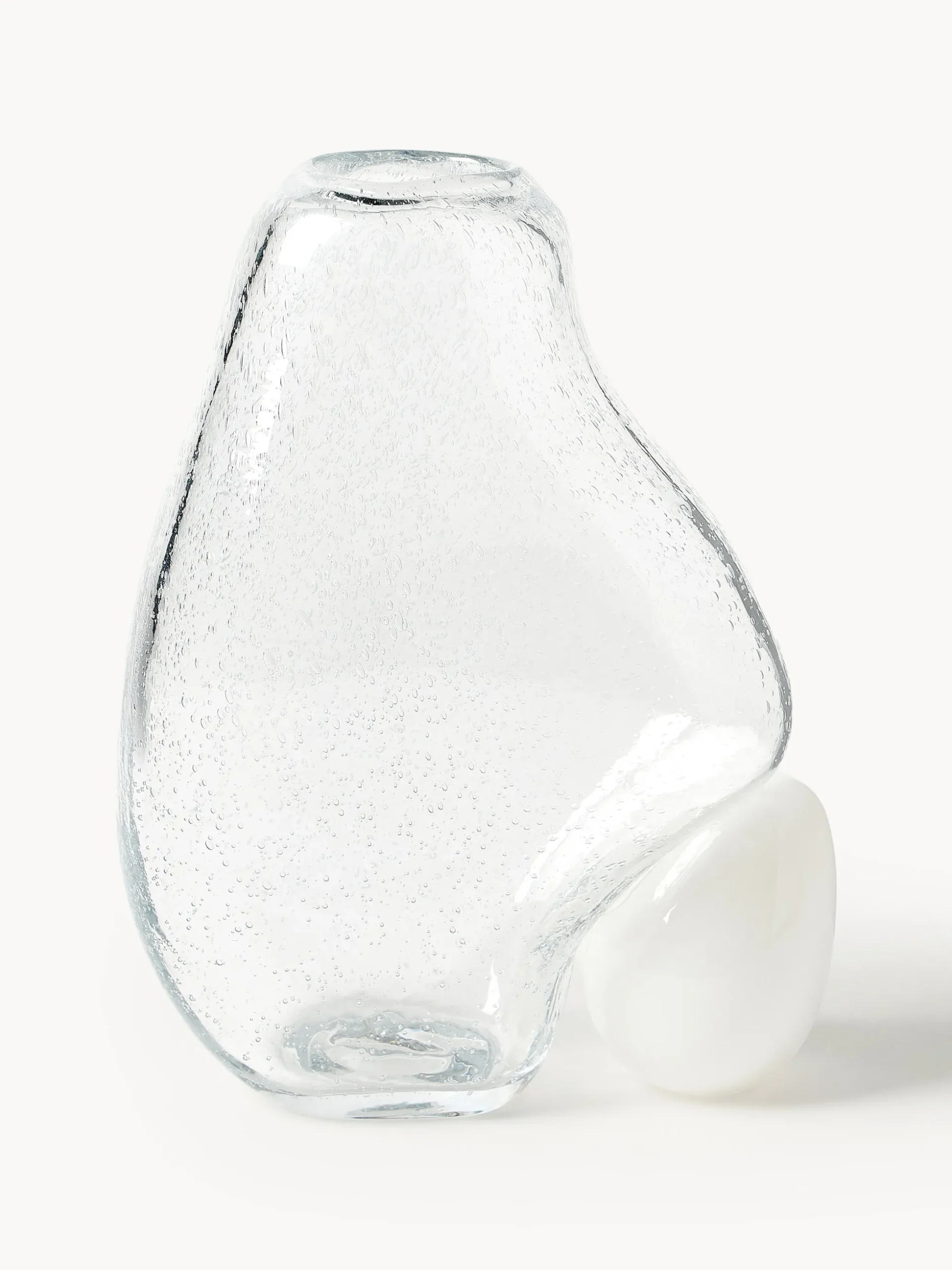 Vaso in vetro con bolle d'aria Nicky, alt. 30 cm