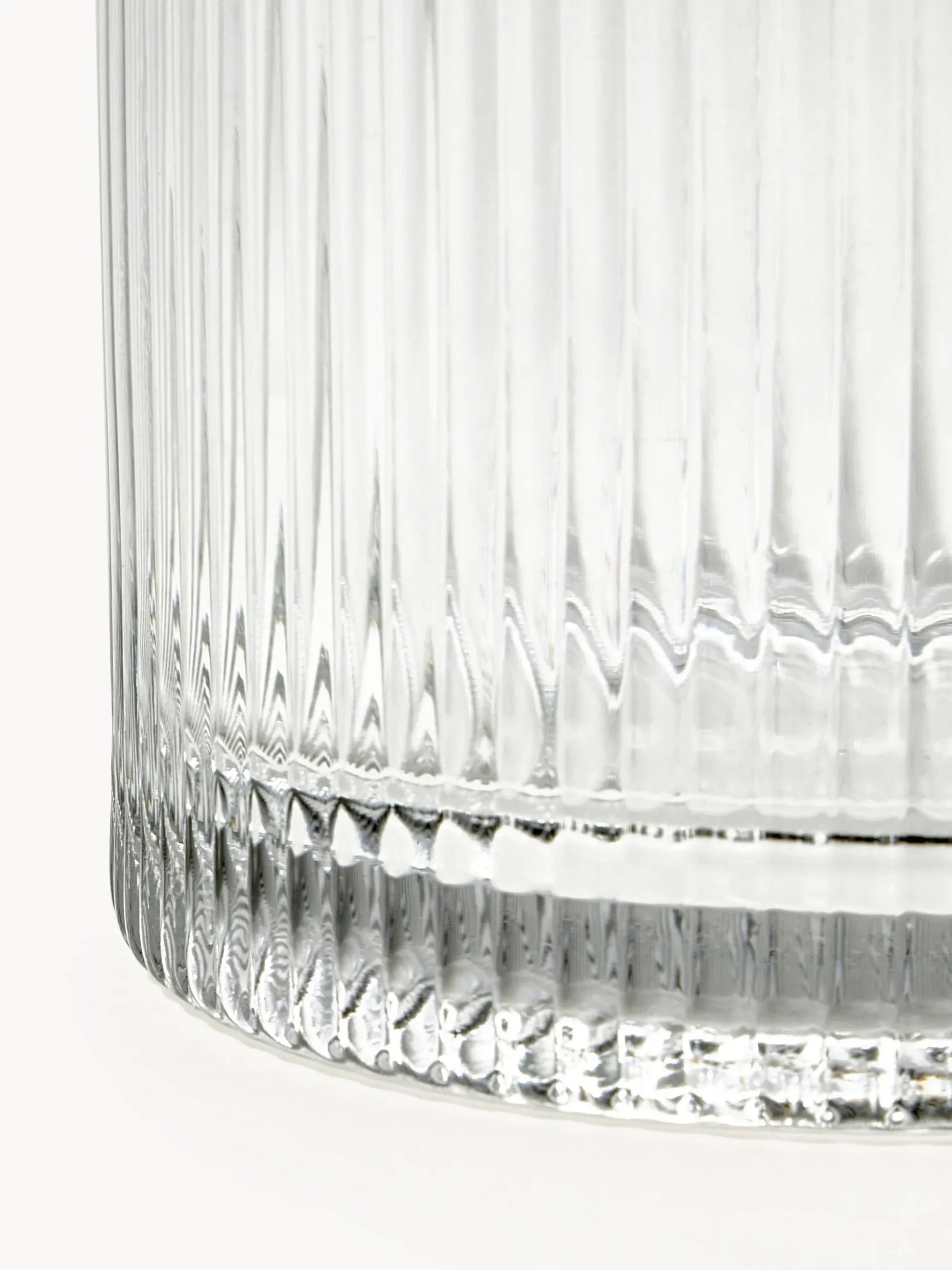 Vaso in vetro con superficie millerighe Lija, alt. 30 cm