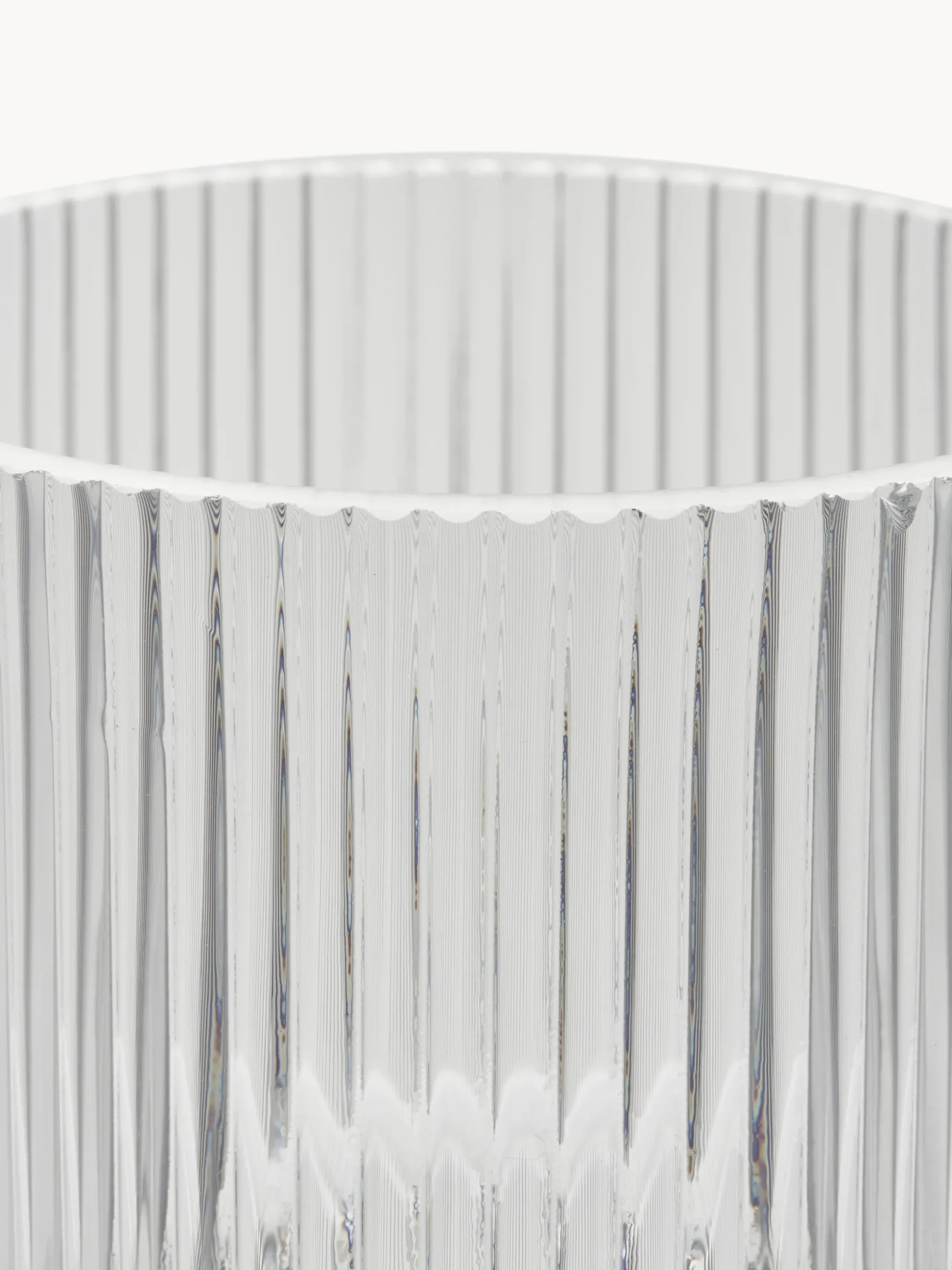 Vaso in vetro con superficie millerighe Lija, alt. 30 cm