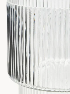 Vaso in vetro con superficie millerighe Lija, alt. 30 cm