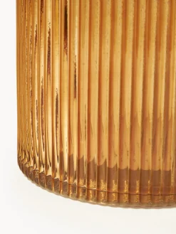 Vaso in vetro con superficie millerighe Lija, alt. 30 cm