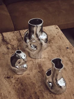 Vaso in vetro fatto a mano Gleam, Alt. 32 cm