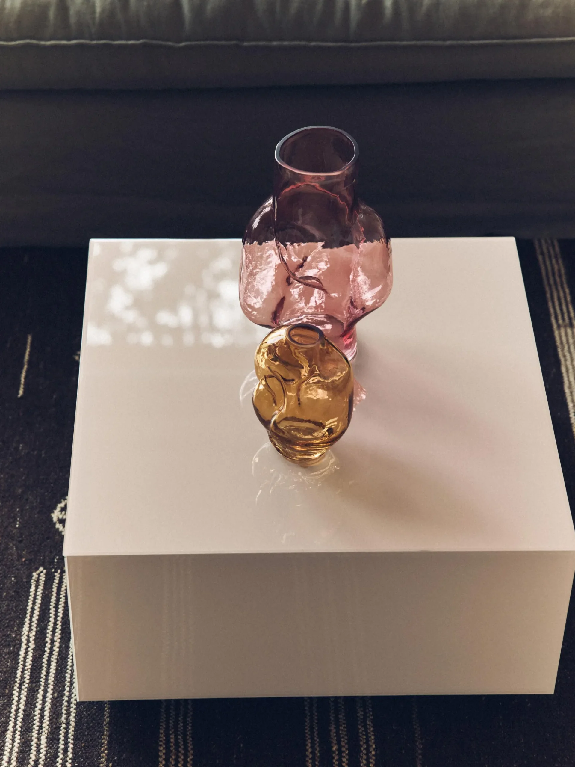 Vaso in vetro fatto a mano Gleam, Alt. 32 cm