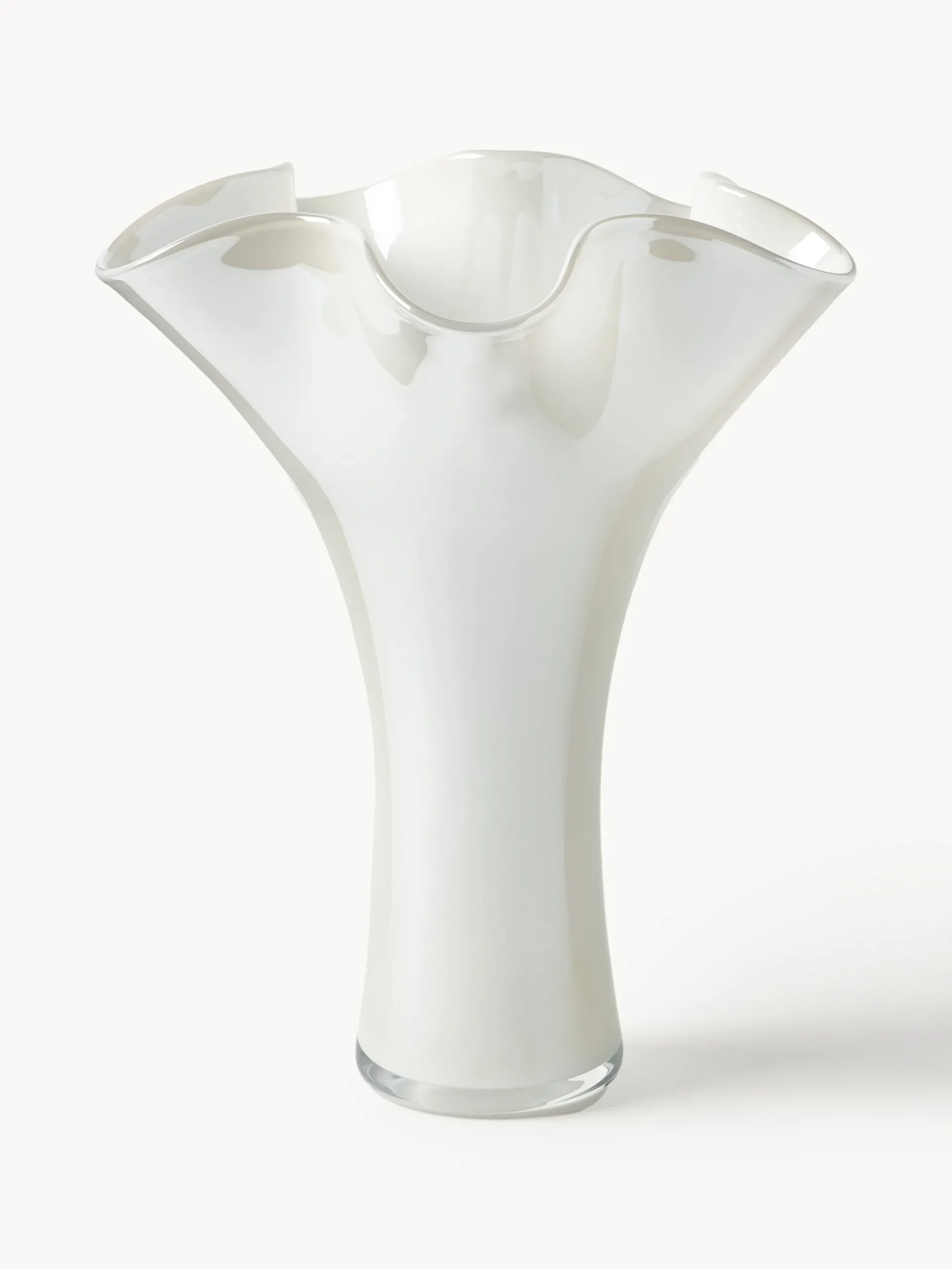 Vaso in vetro fatto a mano Ona, alt. 30 cm