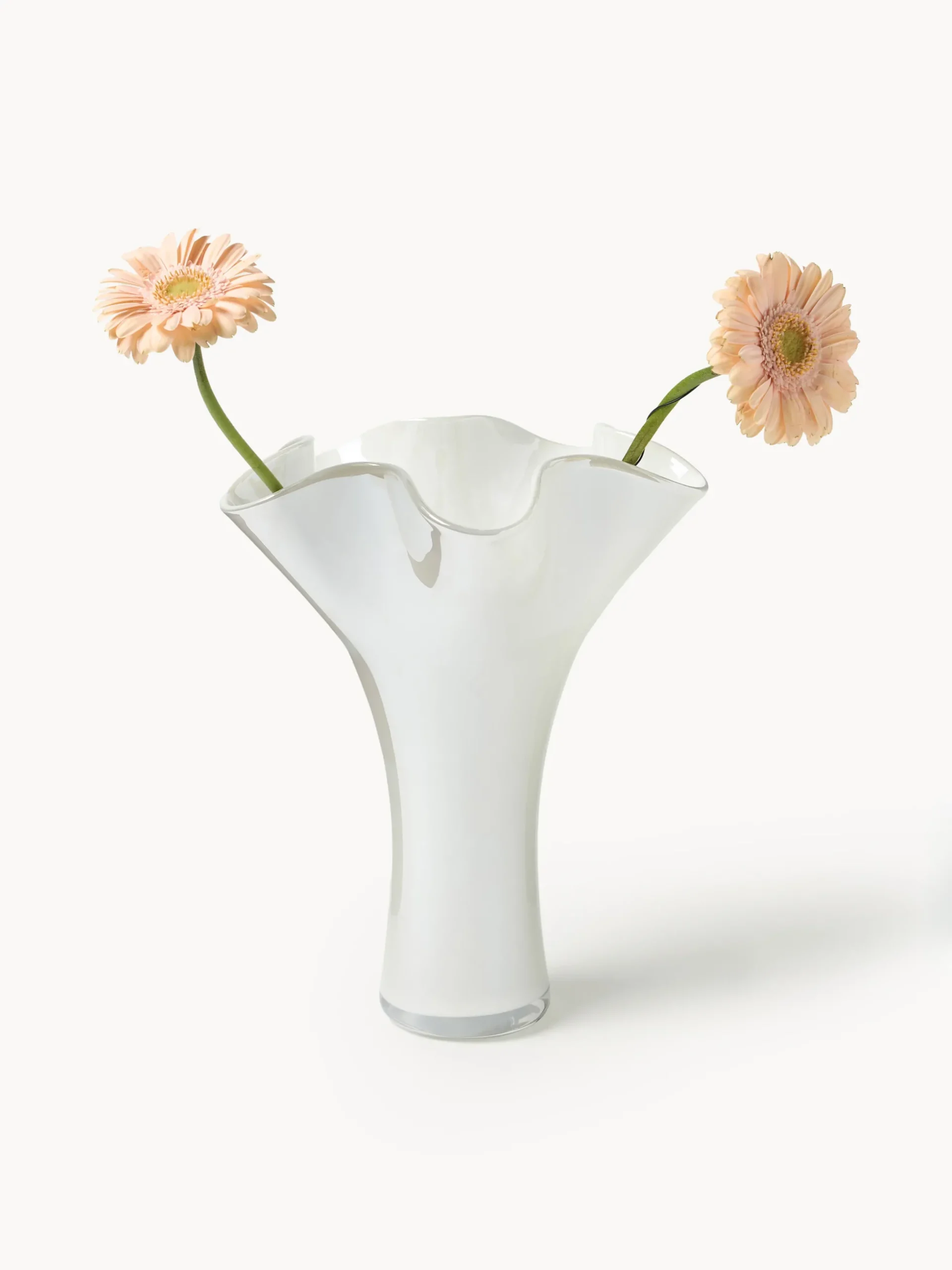 Vaso in vetro fatto a mano Ona, alt. 30 cm