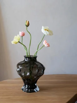 Vaso in vetro soffiato Ammonit, alt. 30 cm