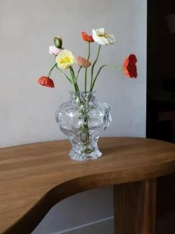 Vaso in vetro soffiato Ammonit, alt. 30 cm