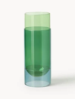 Vaso in vetro soffiato Bouquet Tube, alt. 27 cm