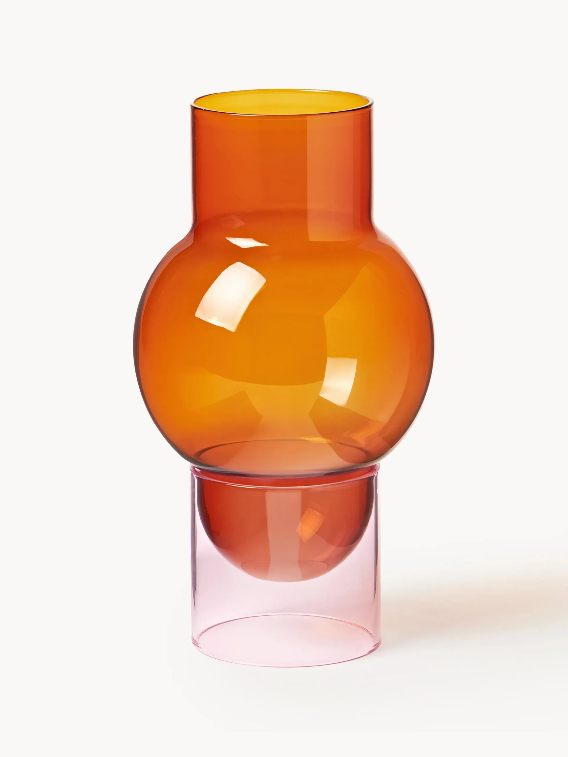 Vaso in vetro soffiato Bubble, alt. 27 cm