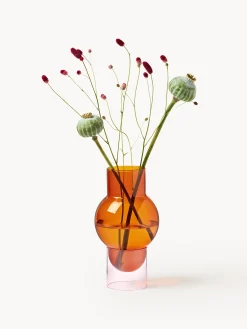 Vaso in vetro soffiato Bubble, alt. 27 cm