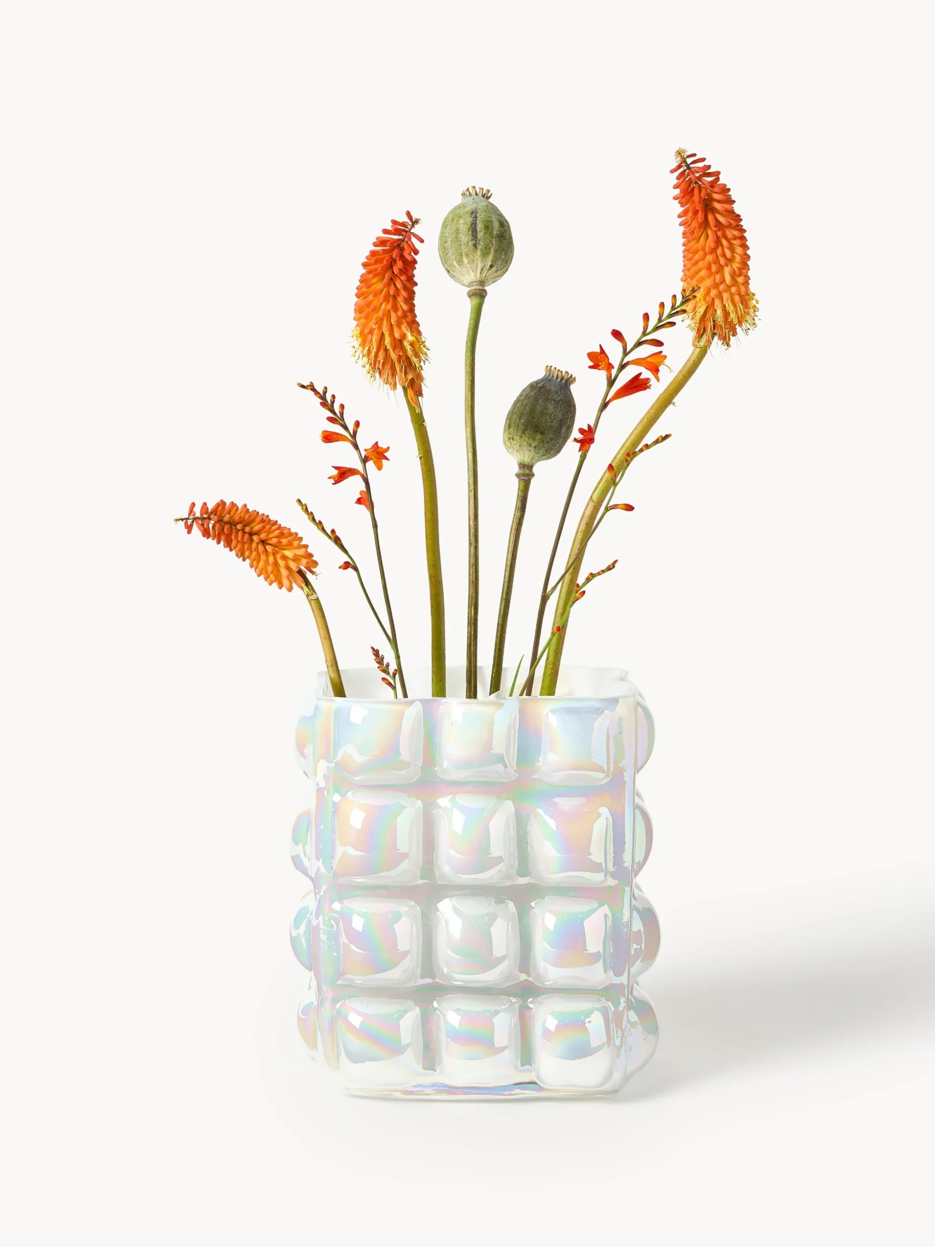 Vaso in vetro soffiato Bubble, alt. 27 cm