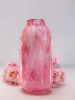 Vaso in vetro soffiato Meadows, alt. 26 cm
