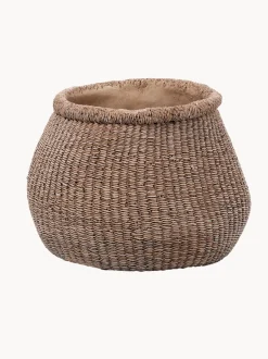 Vaso per fiori in cemento fatto a mano Faux-Puff, alt. 19 cm