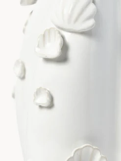 Vaso smaltato con decoro a conchiglia Mar, alt. 31 cm