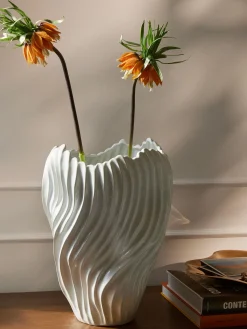 Vaso XL con motivo a coste Milazzo, alt. 44 cm