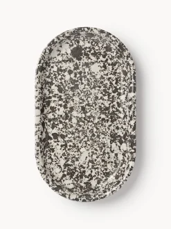 Vassoio da portata in marmo ingegnerizzato Elara, larg.38 cm